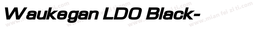 Waukegan LDO Black字体转换